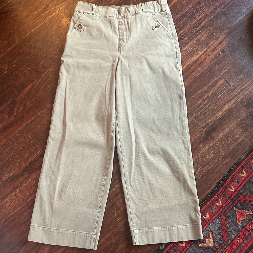 SPANX Taupe Pants with Button Accents